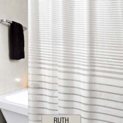 Cortina de Baño 100% PEVA ECA - Ruth Blanco