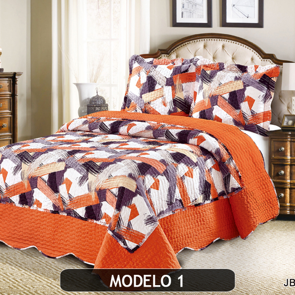 CUBRECAMA QUILT RIBBON CON ALMOHADONES, EXTRA SUAVE</br> <font color="grey", font size="1">MARCA: VIRIDIANA</font> - Imagen 2