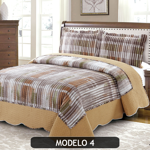 CUBRECAMA QUILT RIBBON CON ALMOHADONES, EXTRA SUAVE</br> <font color="grey", font size="1">MARCA: VIRIDIANA</font> - Imagen 5