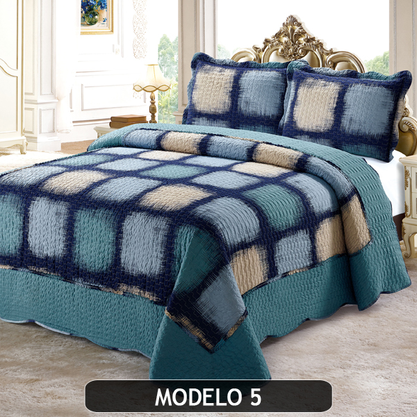 CUBRECAMA QUILT RIBBON CON ALMOHADONES, EXTRA SUAVE</br> <font color="grey", font size="1">MARCA: VIRIDIANA</font> - Imagen 6