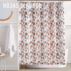 REDISEÑO WEB 2026 CORTINAS DE BAÑO HOJAS MARRON