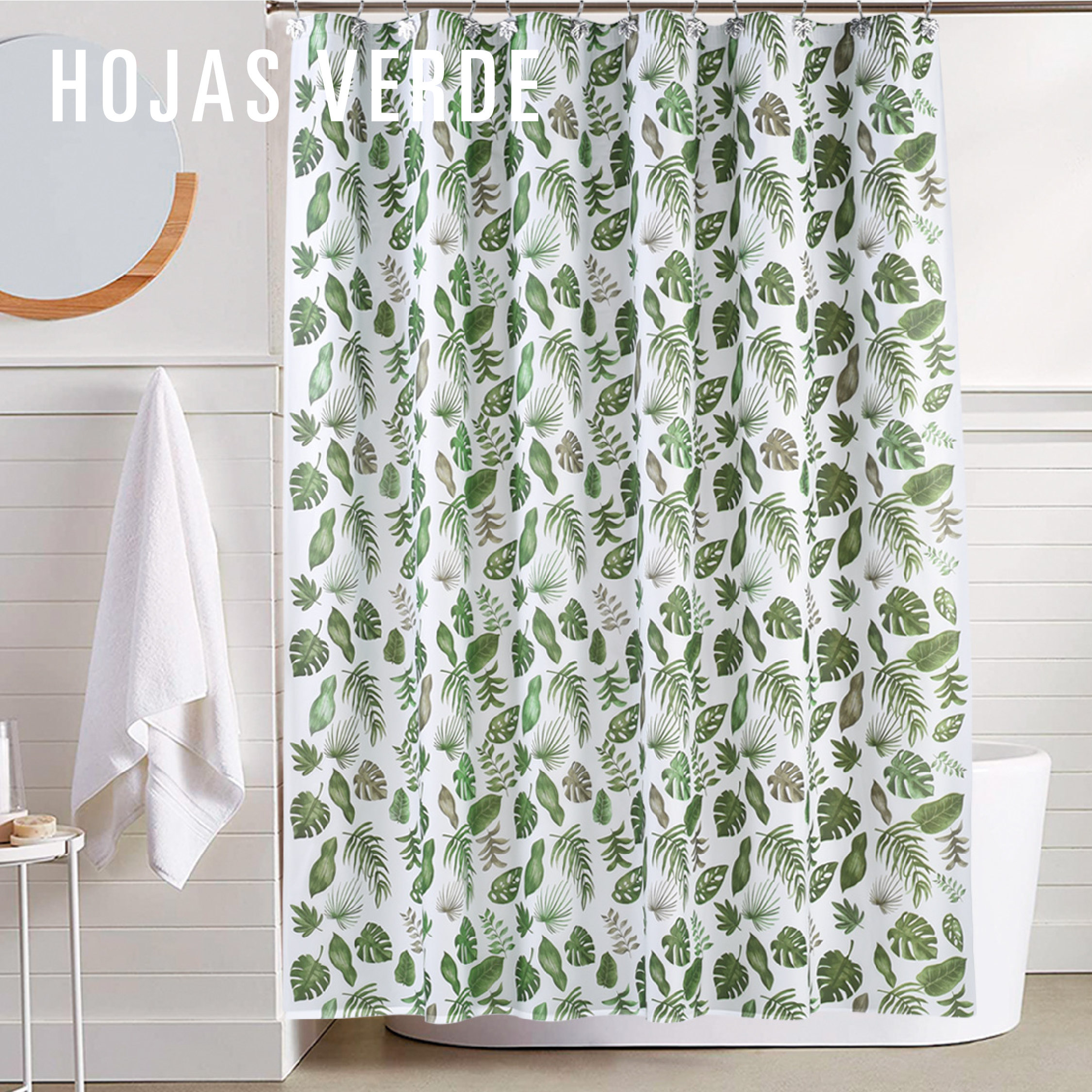 REDISEÑO WEB 2026 CORTINAS DE BAÑO HOJAS VERDE