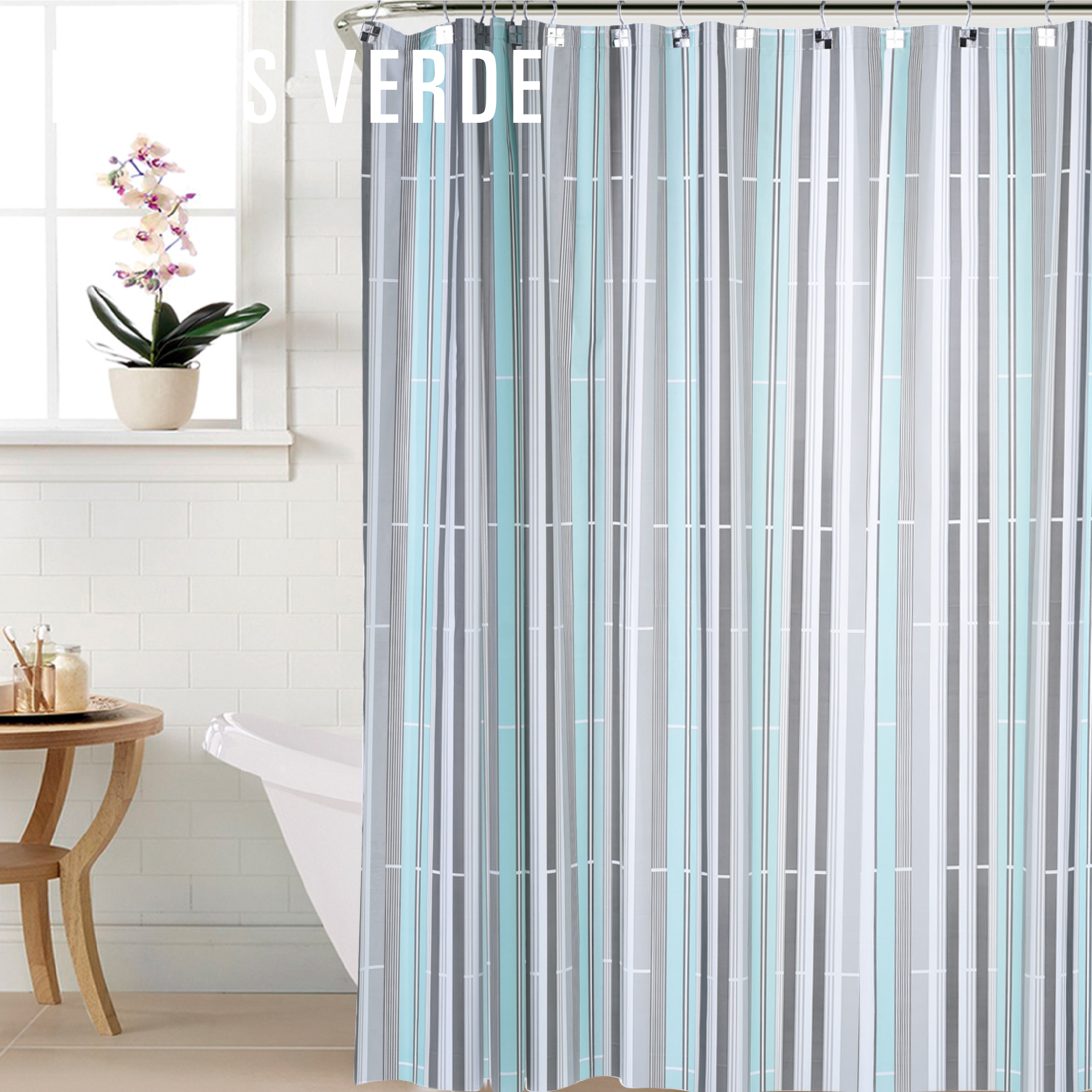 REDISEÑO WEB 2026 CORTINAS DE BAÑO RAYAS VERDE