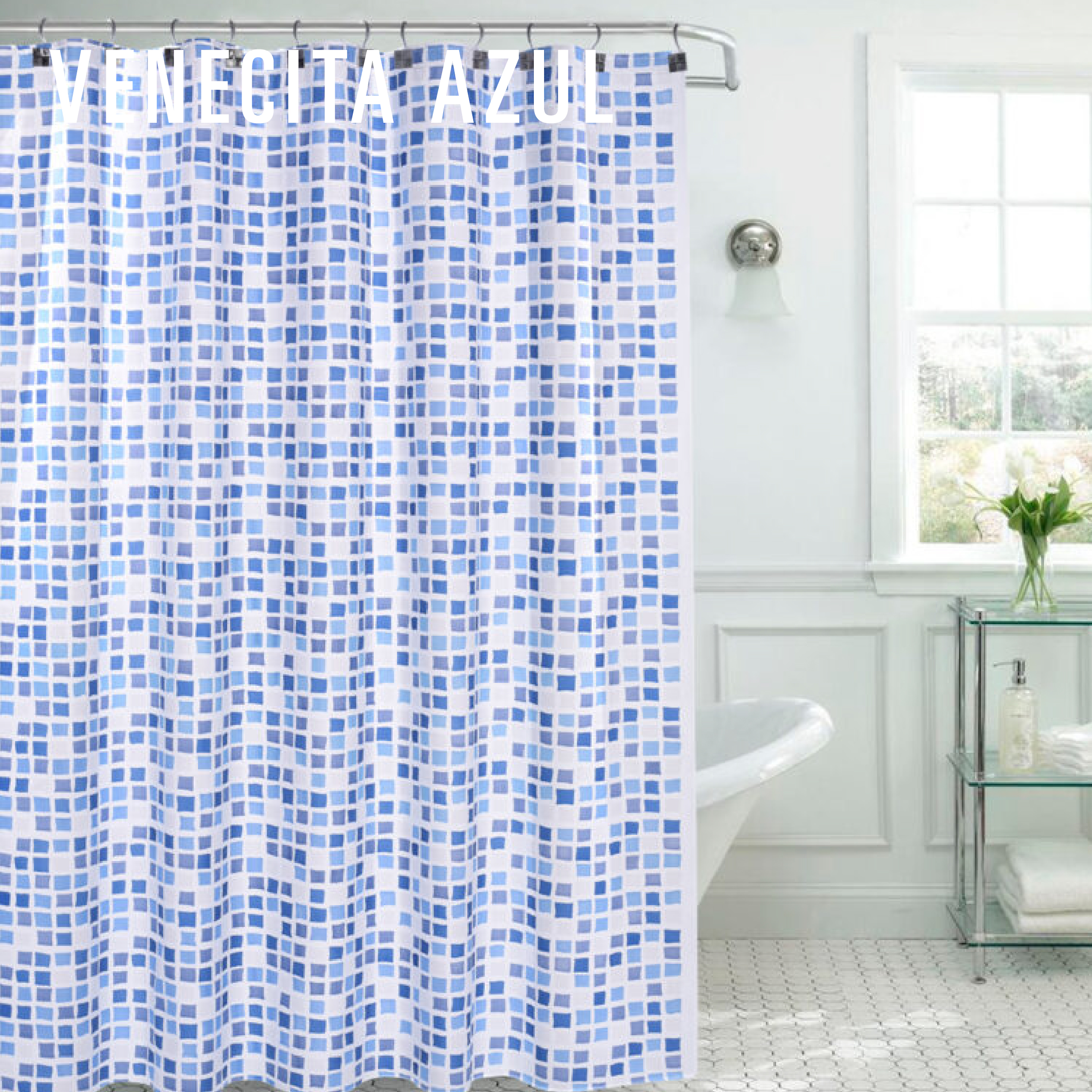 REDISEÑO WEB 2026 CORTINAS DE BAÑO VENECITA AZUL