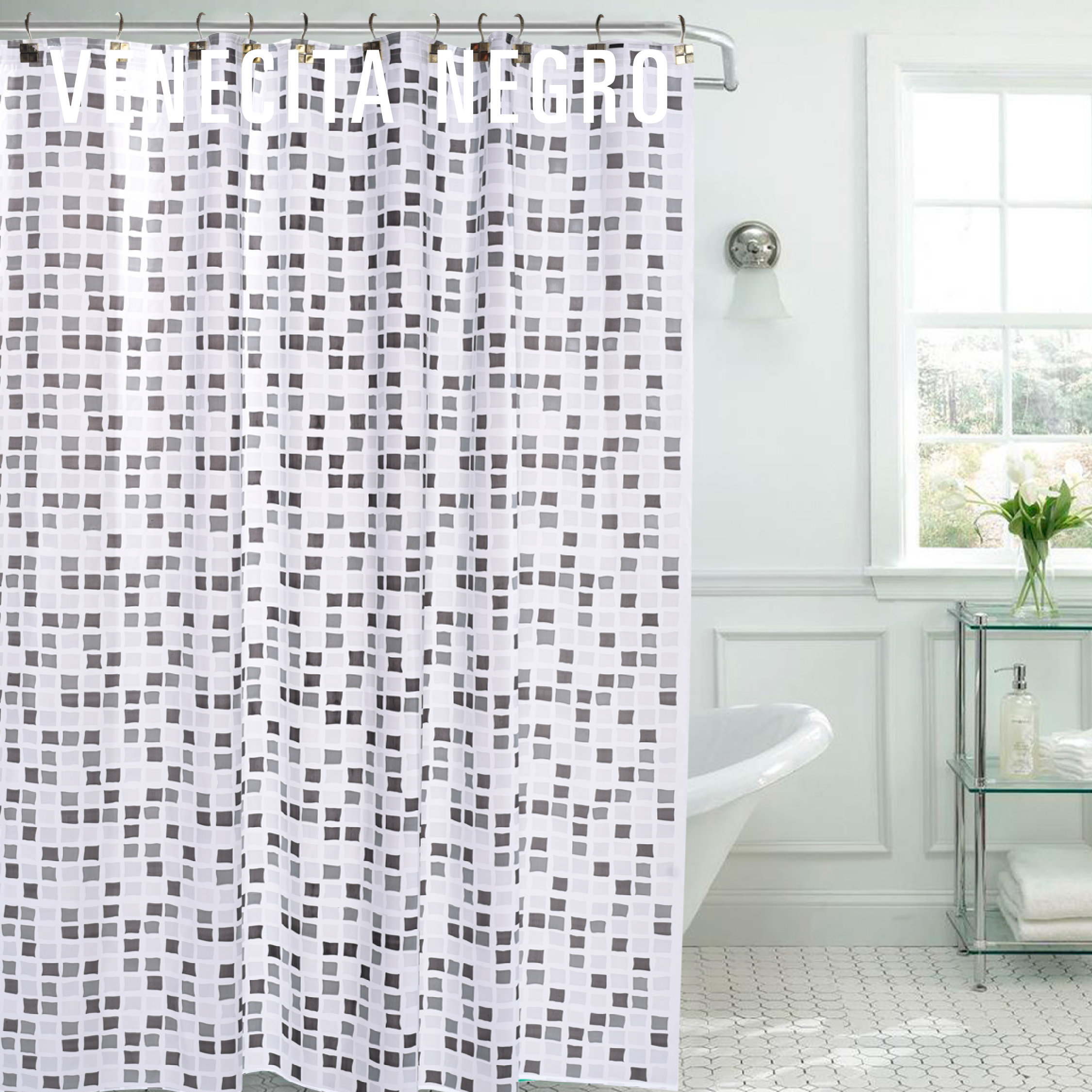 REDISEÑO WEB 2026 CORTINAS DE BAÑO VENECITA NEGRO
